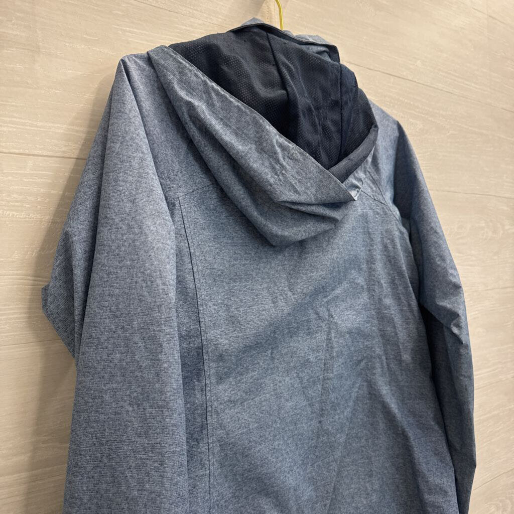 Eddie Bauer Blue Hooded Zip Up Jacket Small
