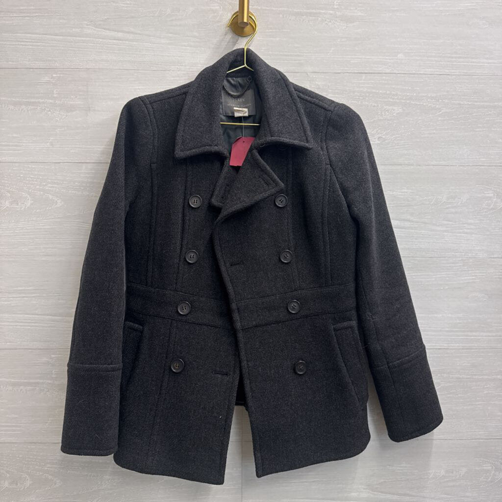 J Crew Grey Stadium Cloth Double Breasted Jacket 4