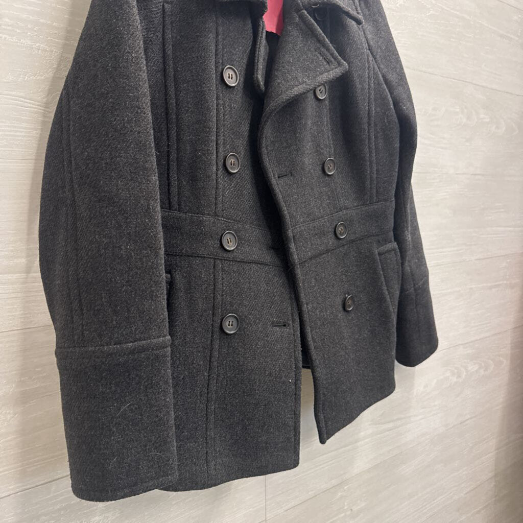 J Crew Grey Stadium Cloth Double Breasted Jacket 4