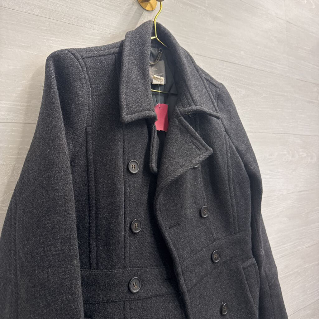 J Crew Grey Stadium Cloth Double Breasted Jacket 4