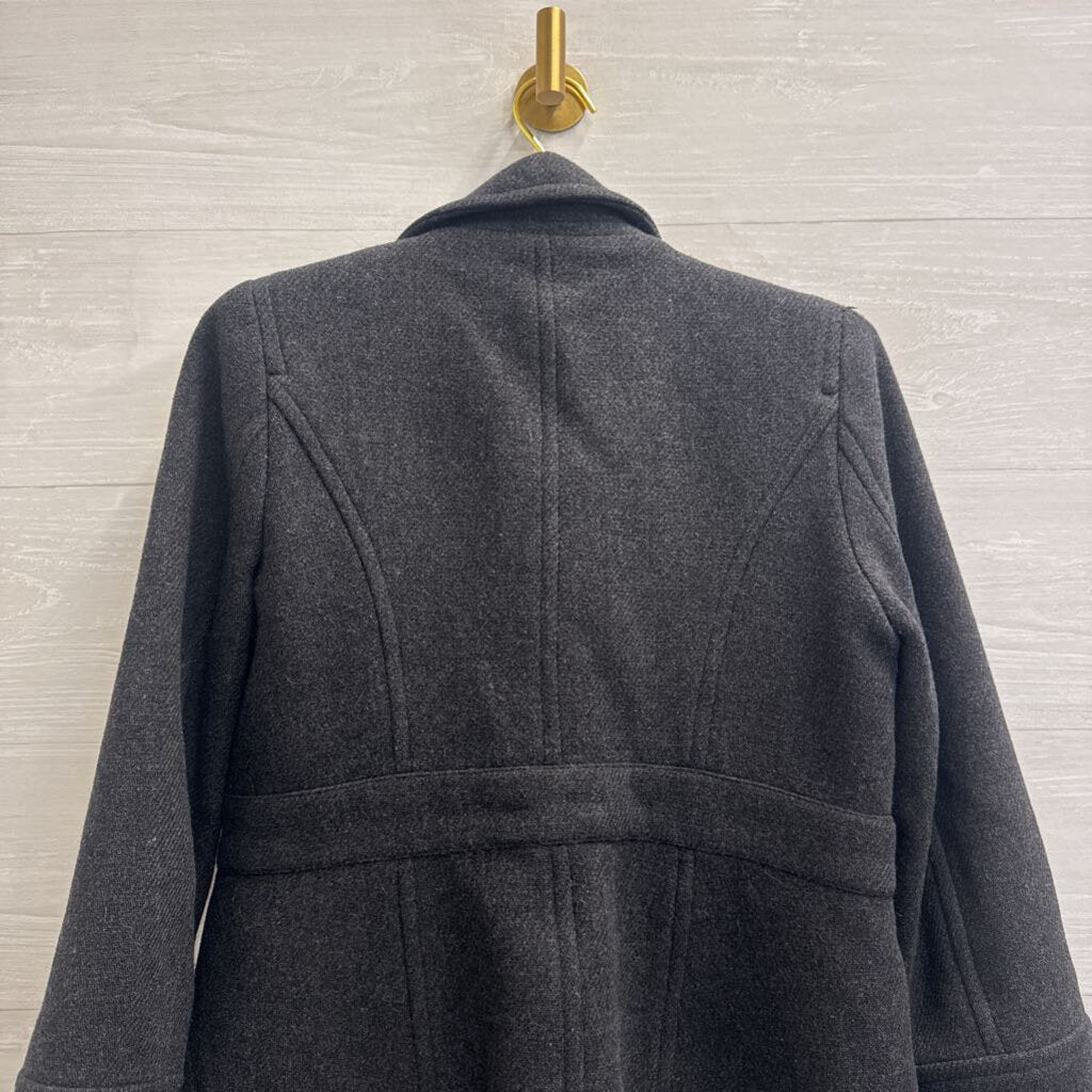 J Crew Grey Stadium Cloth Double Breasted Jacket 4
