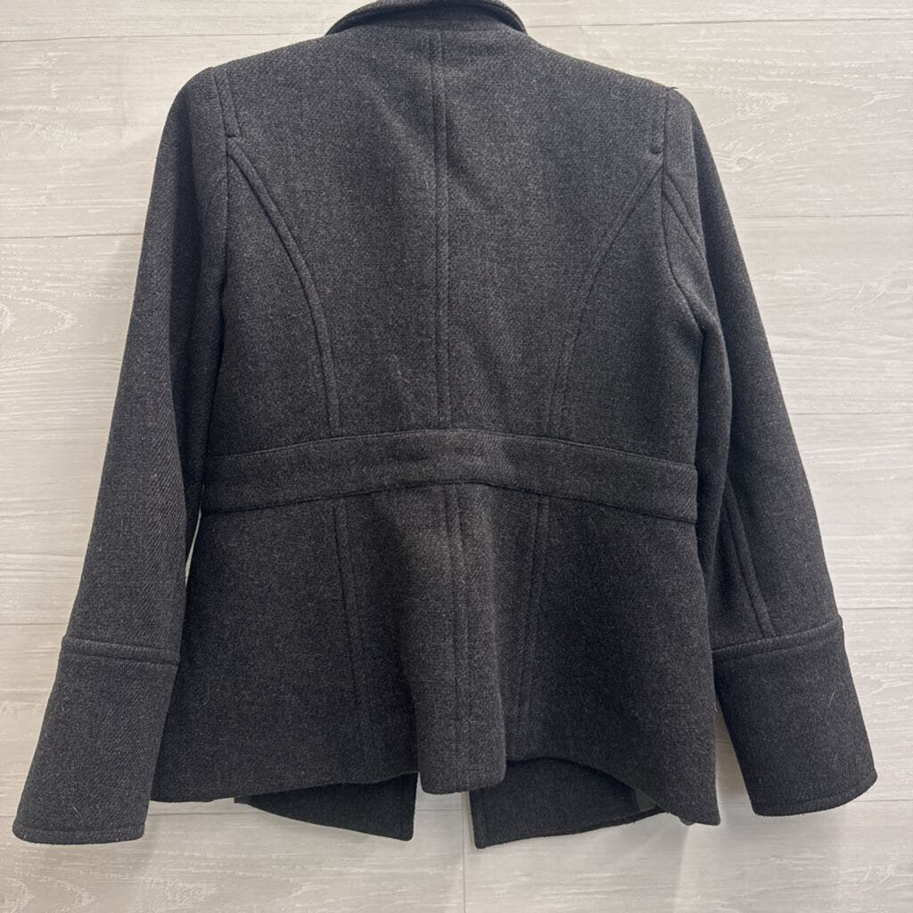 J Crew Grey Stadium Cloth Double Breasted Jacket 4