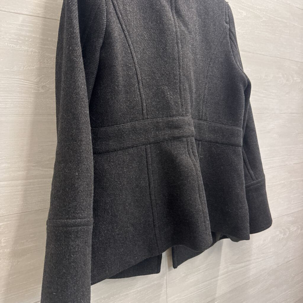 J Crew Grey Stadium Cloth Double Breasted Jacket 4
