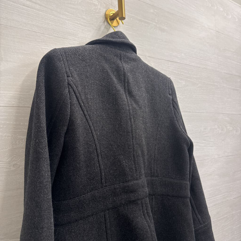J Crew Grey Stadium Cloth Double Breasted Jacket 4