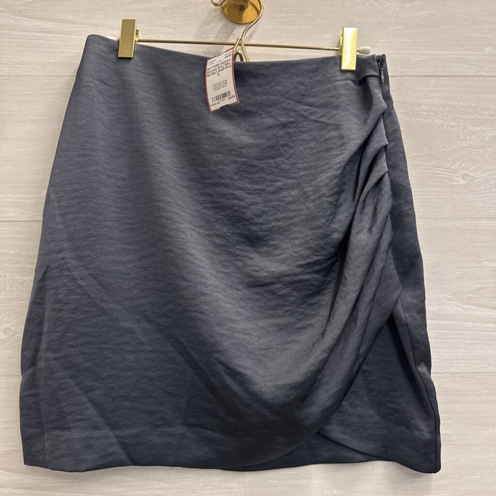 Express Grey Silky Mini Skirt Small