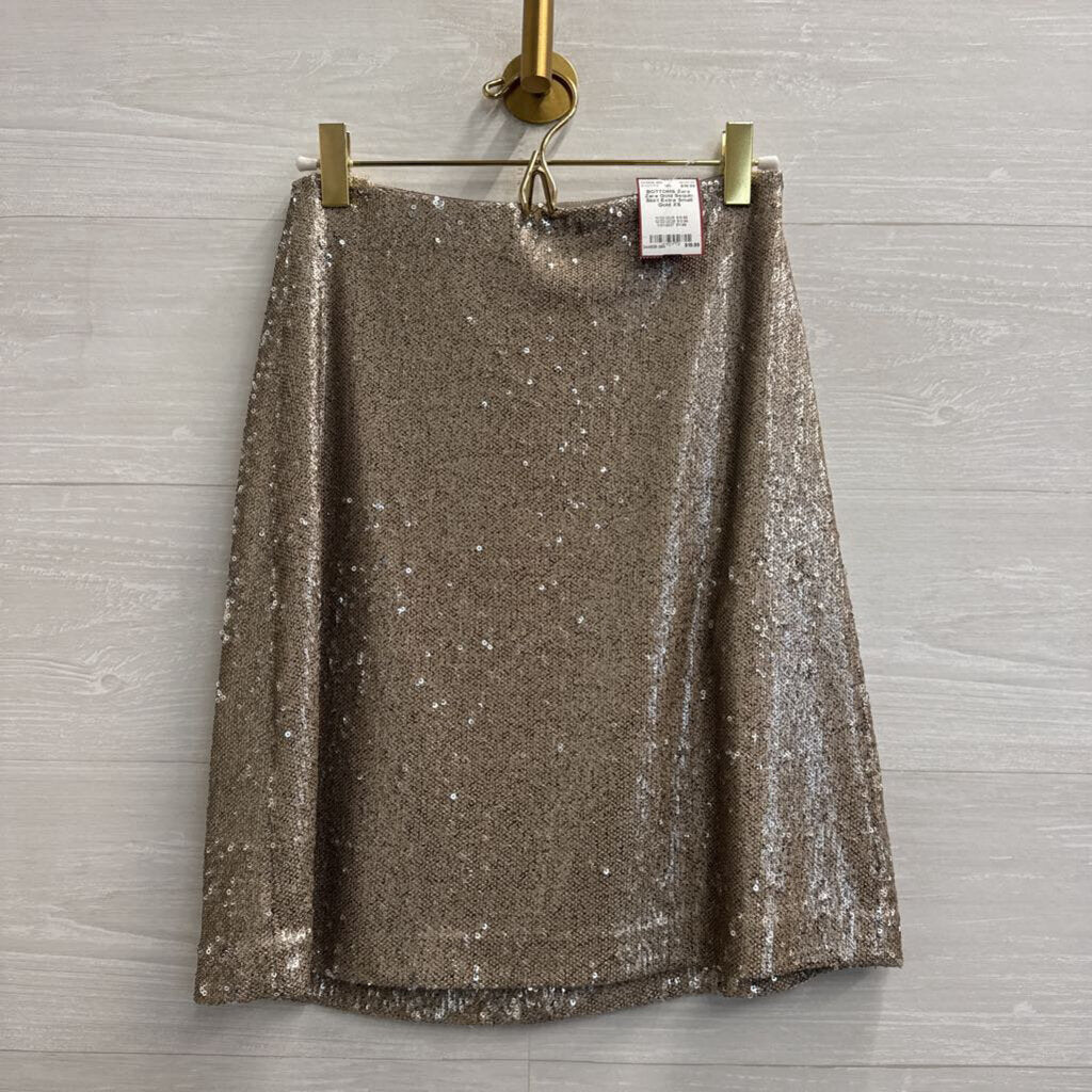 Zara Gold Sequin Skirt Extra Small