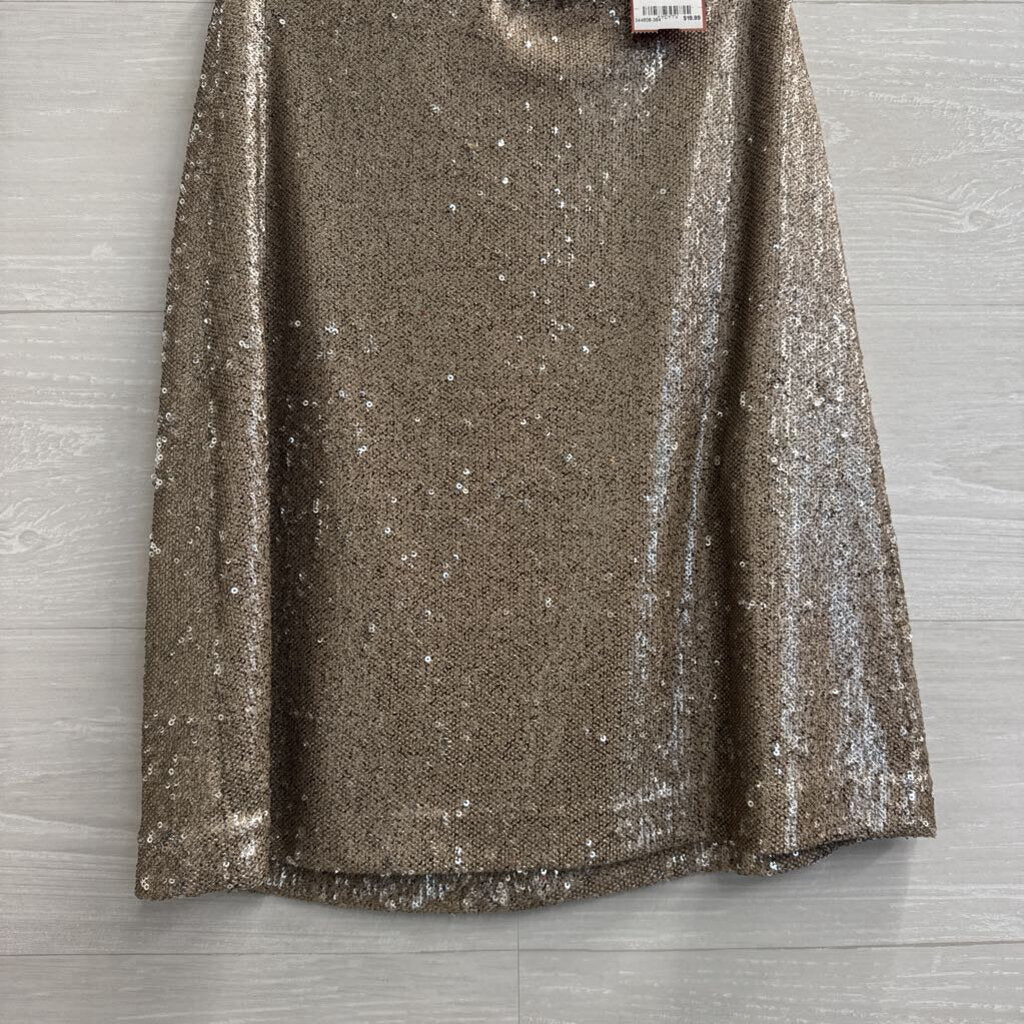 Zara Gold Sequin Skirt Extra Small