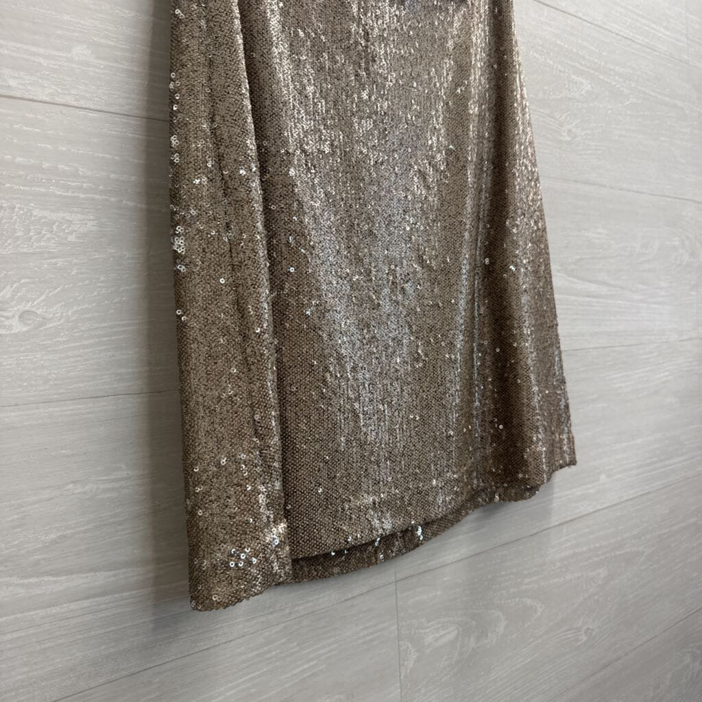 Zara Gold Sequin Skirt Extra Small
