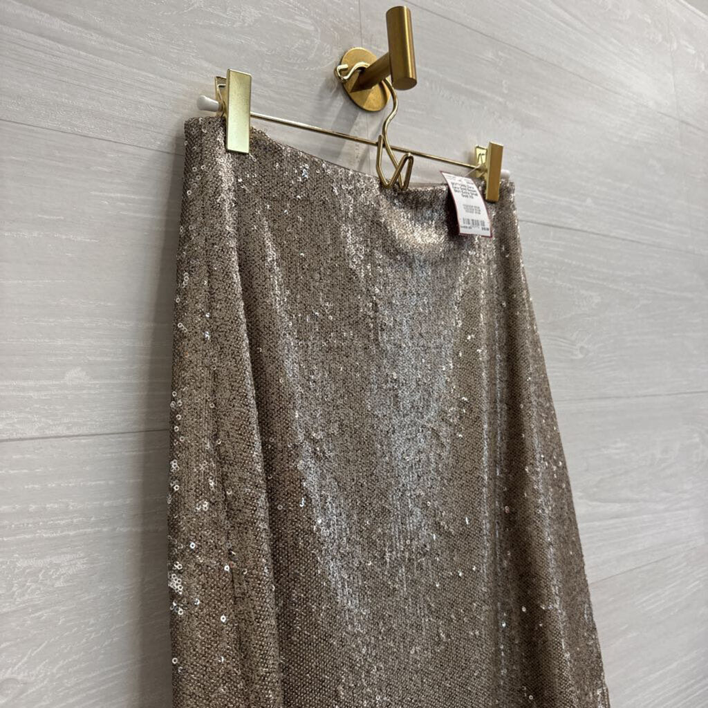 Zara Gold Sequin Skirt Extra Small