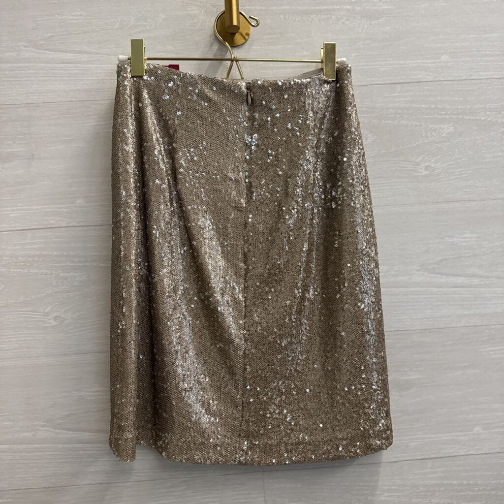 Zara Gold Sequin Skirt Extra Small