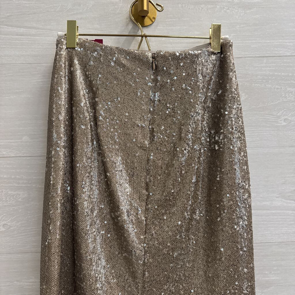 Zara Gold Sequin Skirt Extra Small