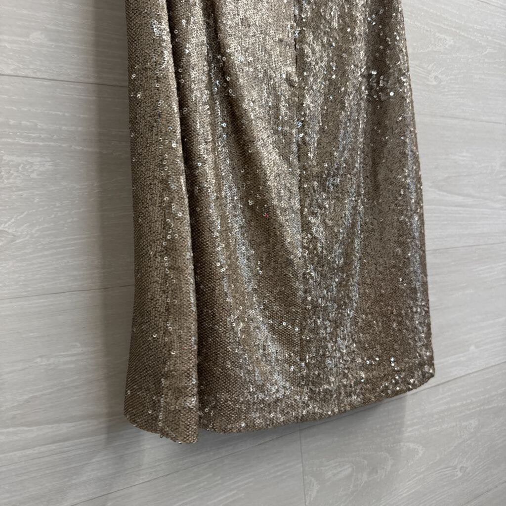 Zara Gold Sequin Skirt Extra Small