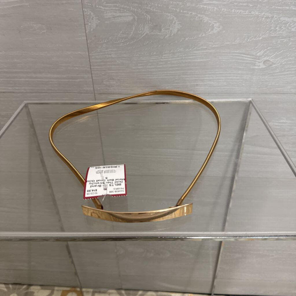 Gold Thin Stretchy Metal Belt Small