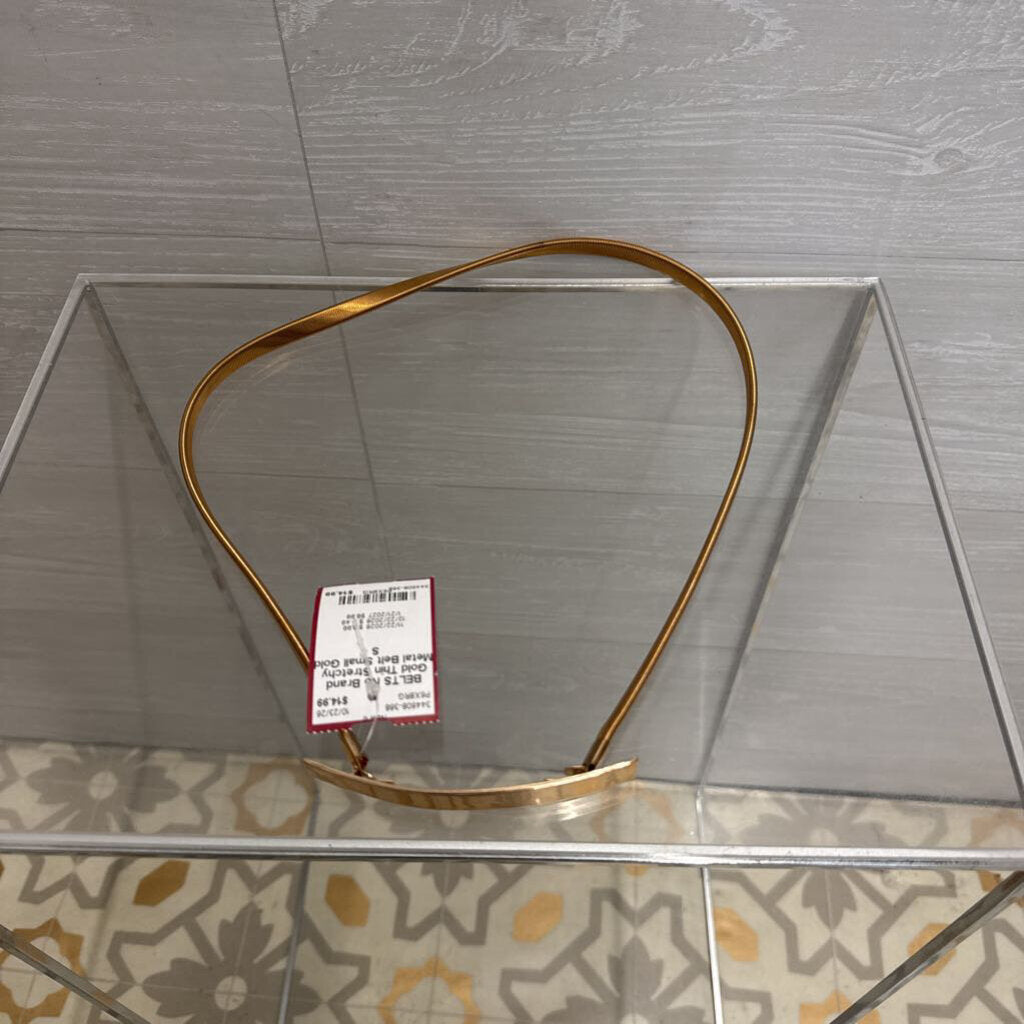 Gold Thin Stretchy Metal Belt Small