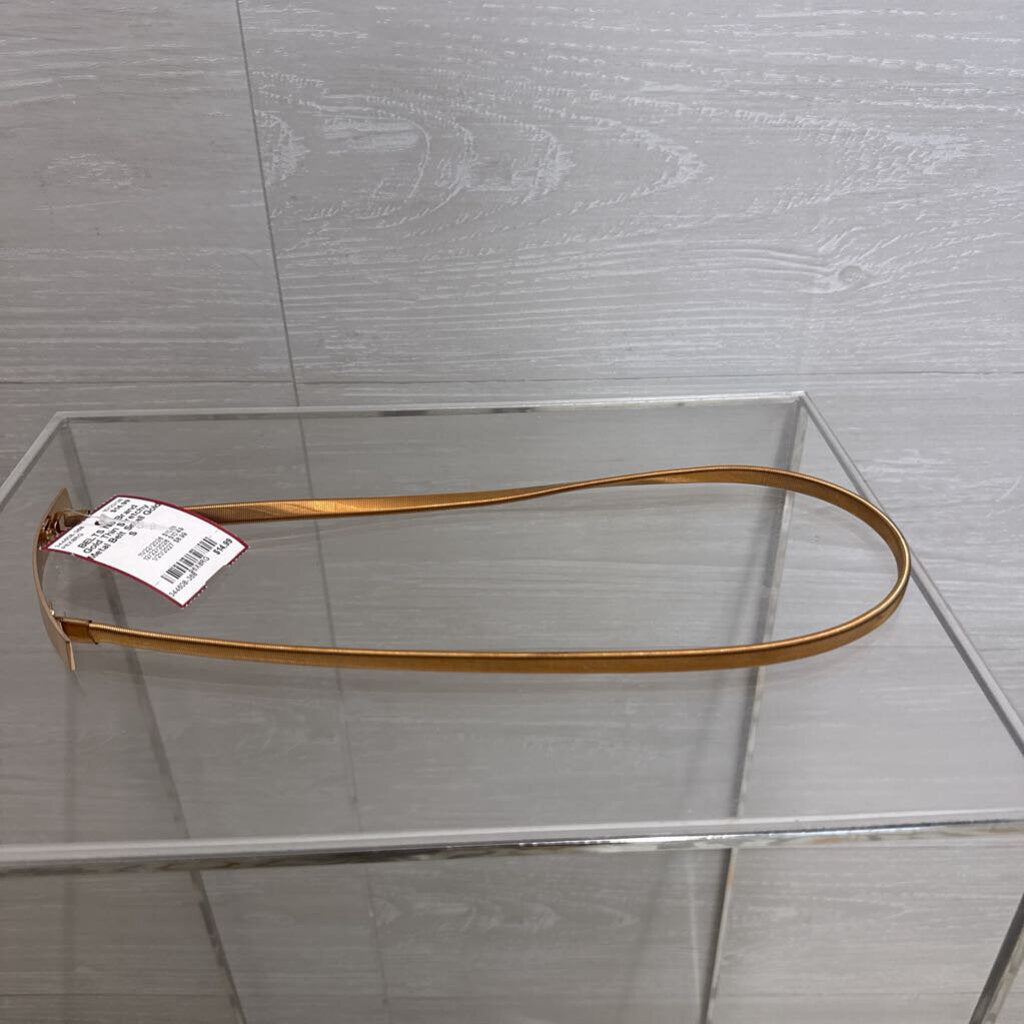 Gold Thin Stretchy Metal Belt Small