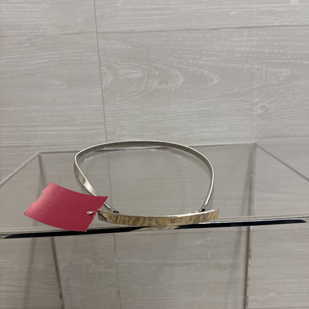 Silver Thin Stretchy Metal Belt Small