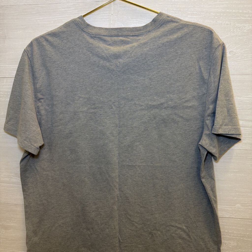 Tommy Hilfiger Grey Short Sleeve Logo Tee Large