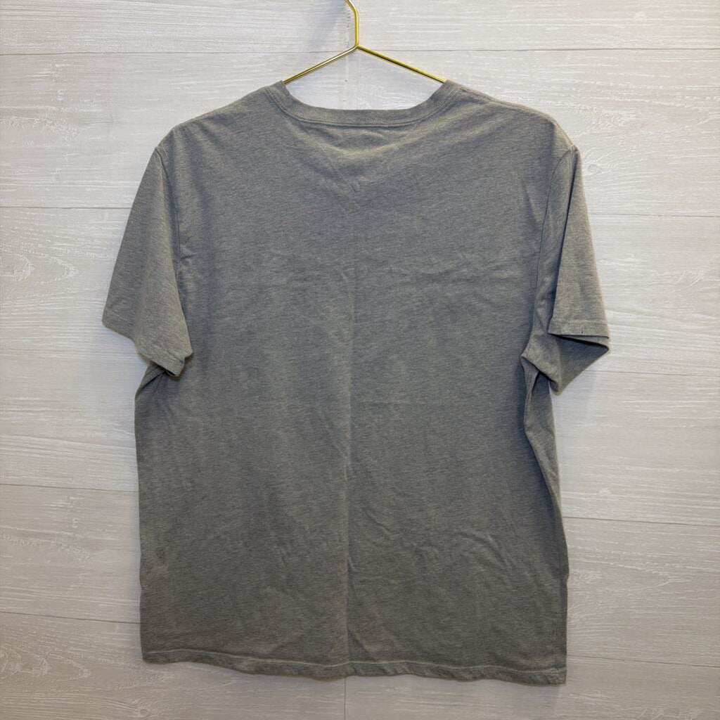 Tommy Hilfiger Grey Short Sleeve Logo Tee Large