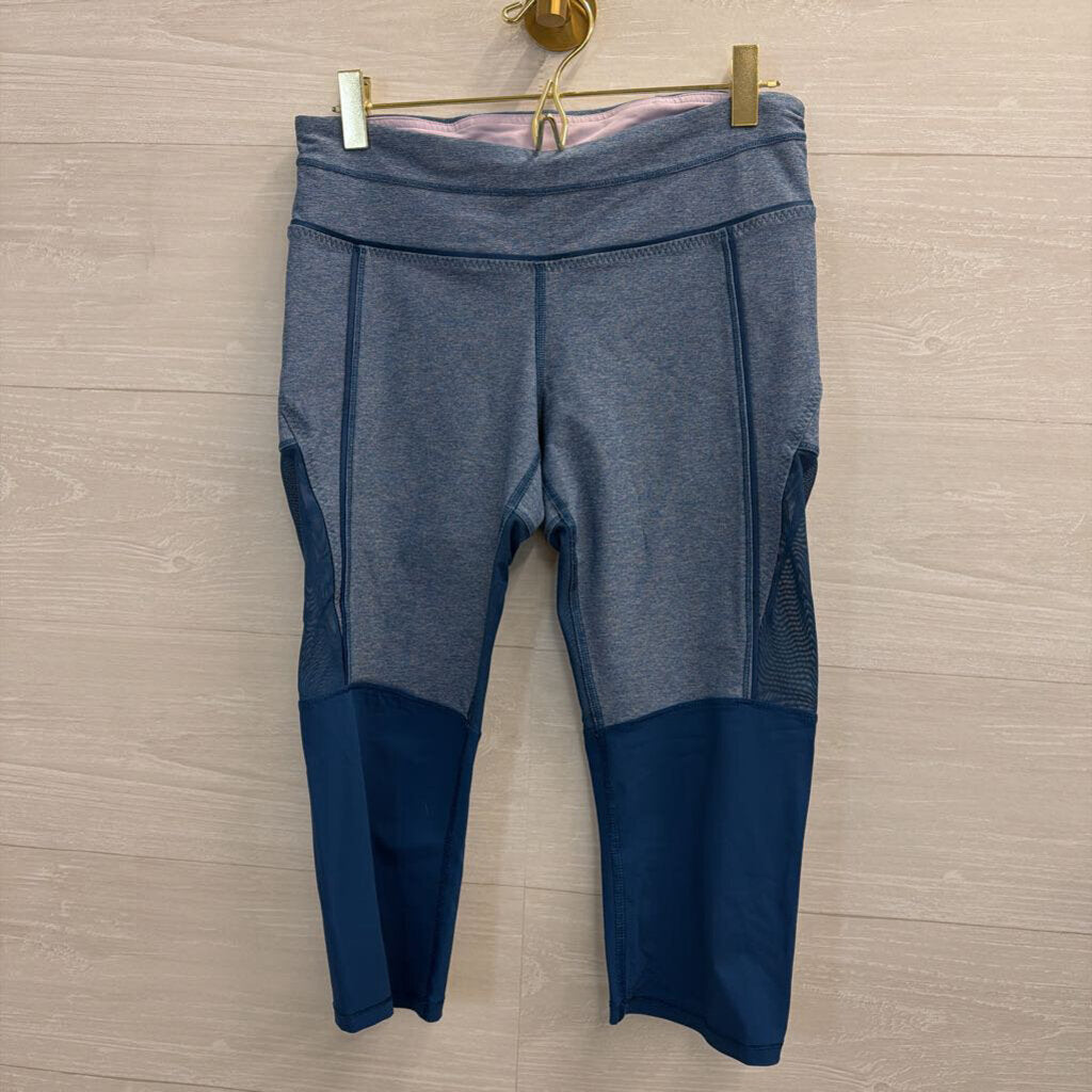 Lululemon Blue Cropped Mesh Detail Leggings 6