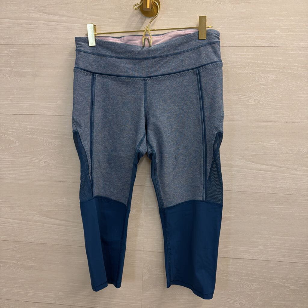 Lululemon Blue Cropped Mesh Detail Leggings 6