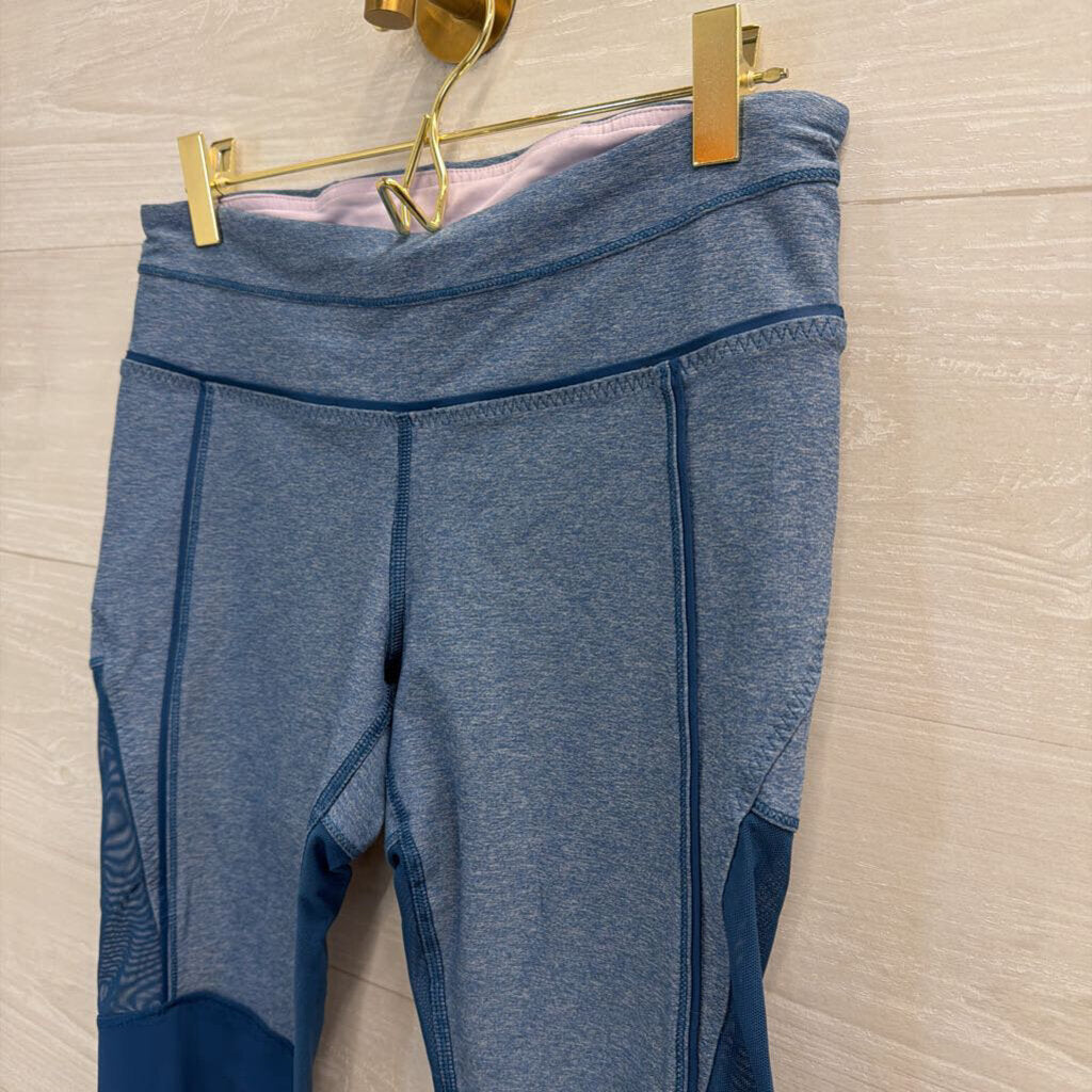 Lululemon Blue Cropped Mesh Detail Leggings 6