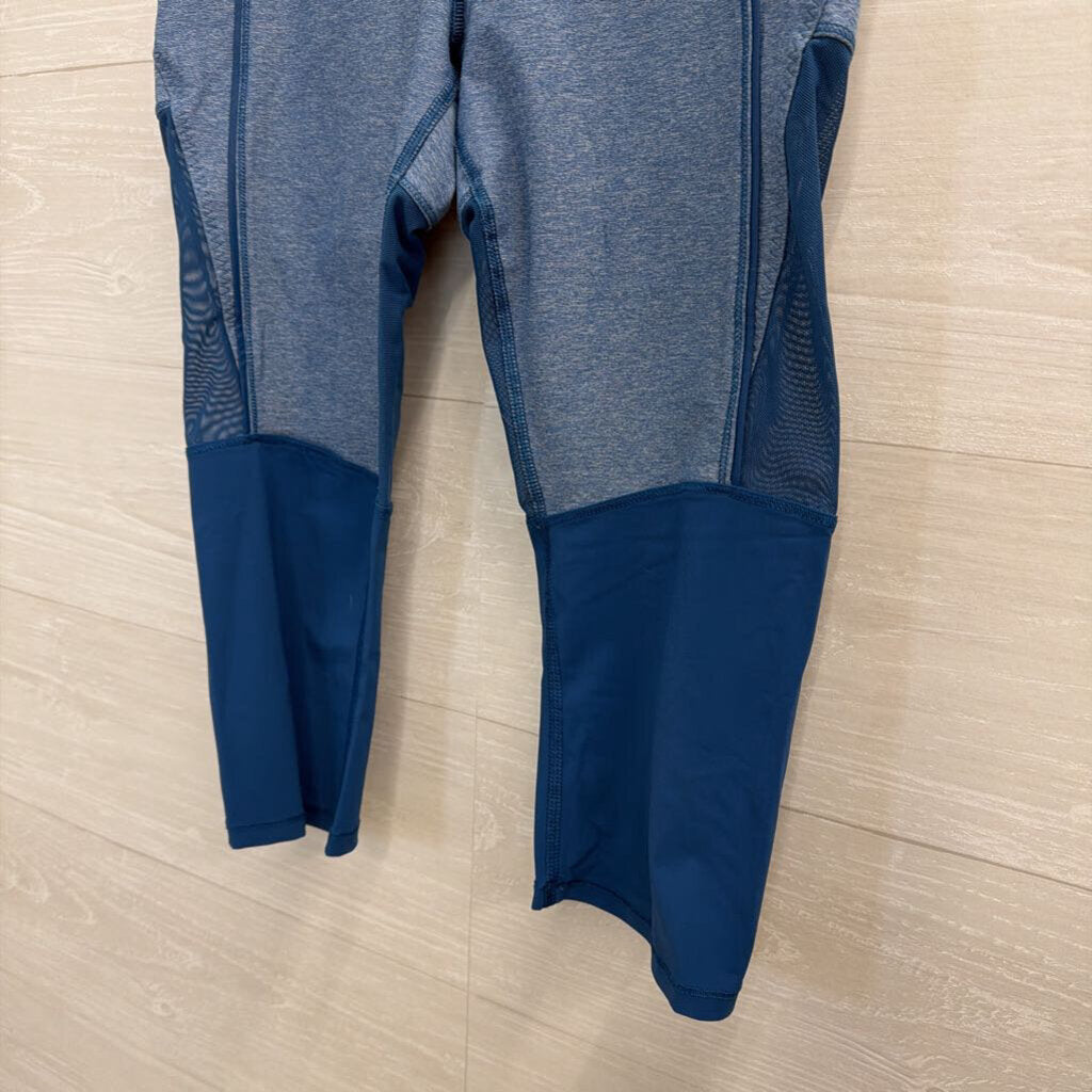 Lululemon Blue Cropped Mesh Detail Leggings 6