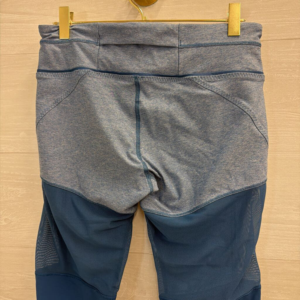 Lululemon Blue Cropped Mesh Detail Leggings 6