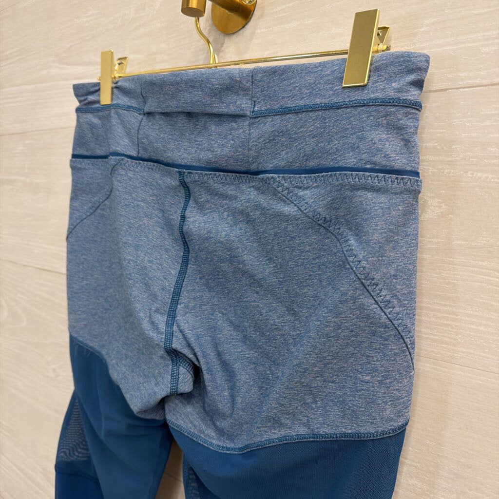 Lululemon Blue Cropped Mesh Detail Leggings 6