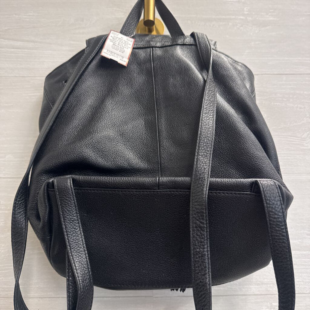 Kate Spade Black Pebbled Leather Grey Street Wilder Backpack