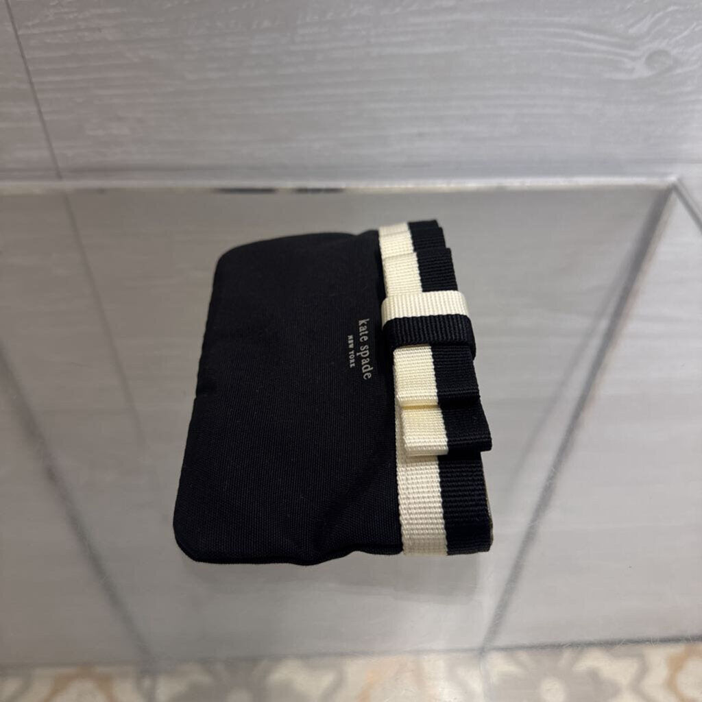 Kate Spade Black/ Cream Bow Coin Pouch