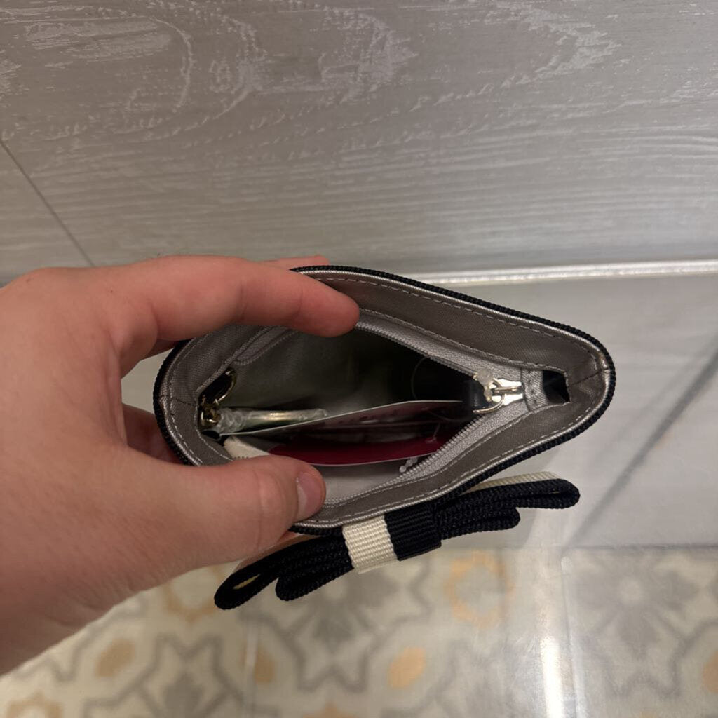 Kate Spade Black/ Cream Bow Coin Pouch