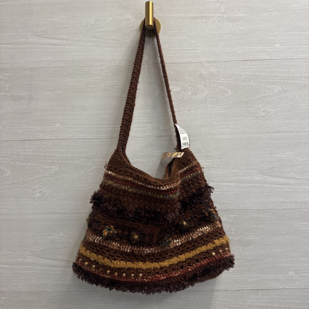 Cappelli Brown Woven Shoulder Purse