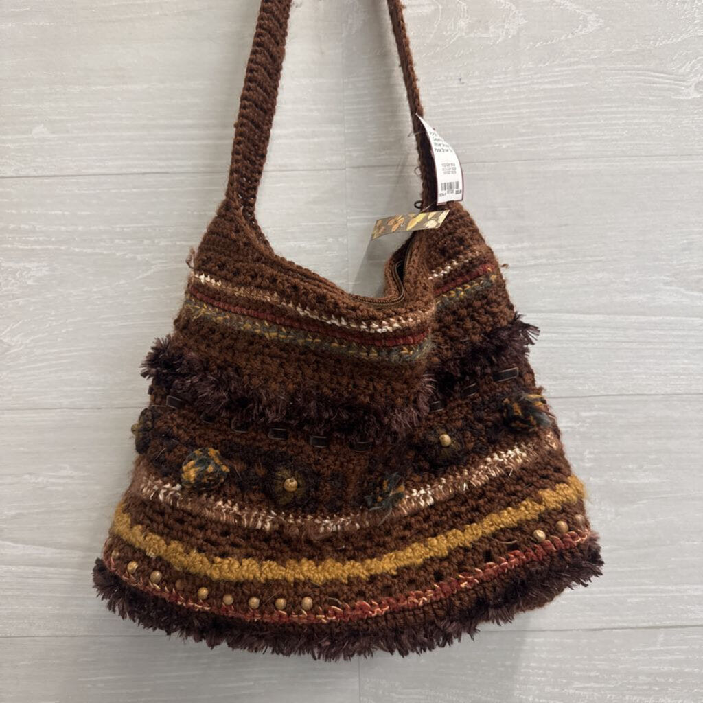 Cappelli Brown Woven Shoulder Purse