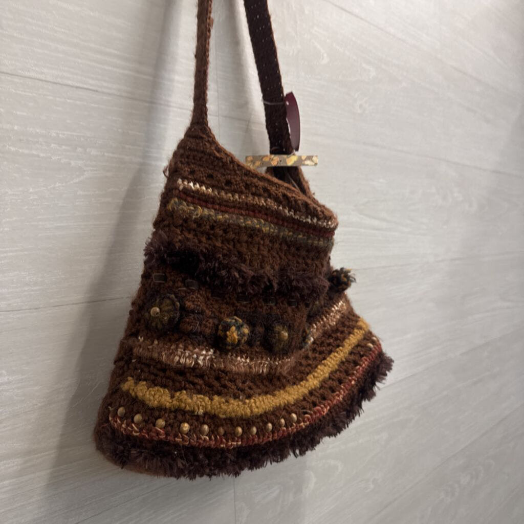 Cappelli Brown Woven Shoulder Purse