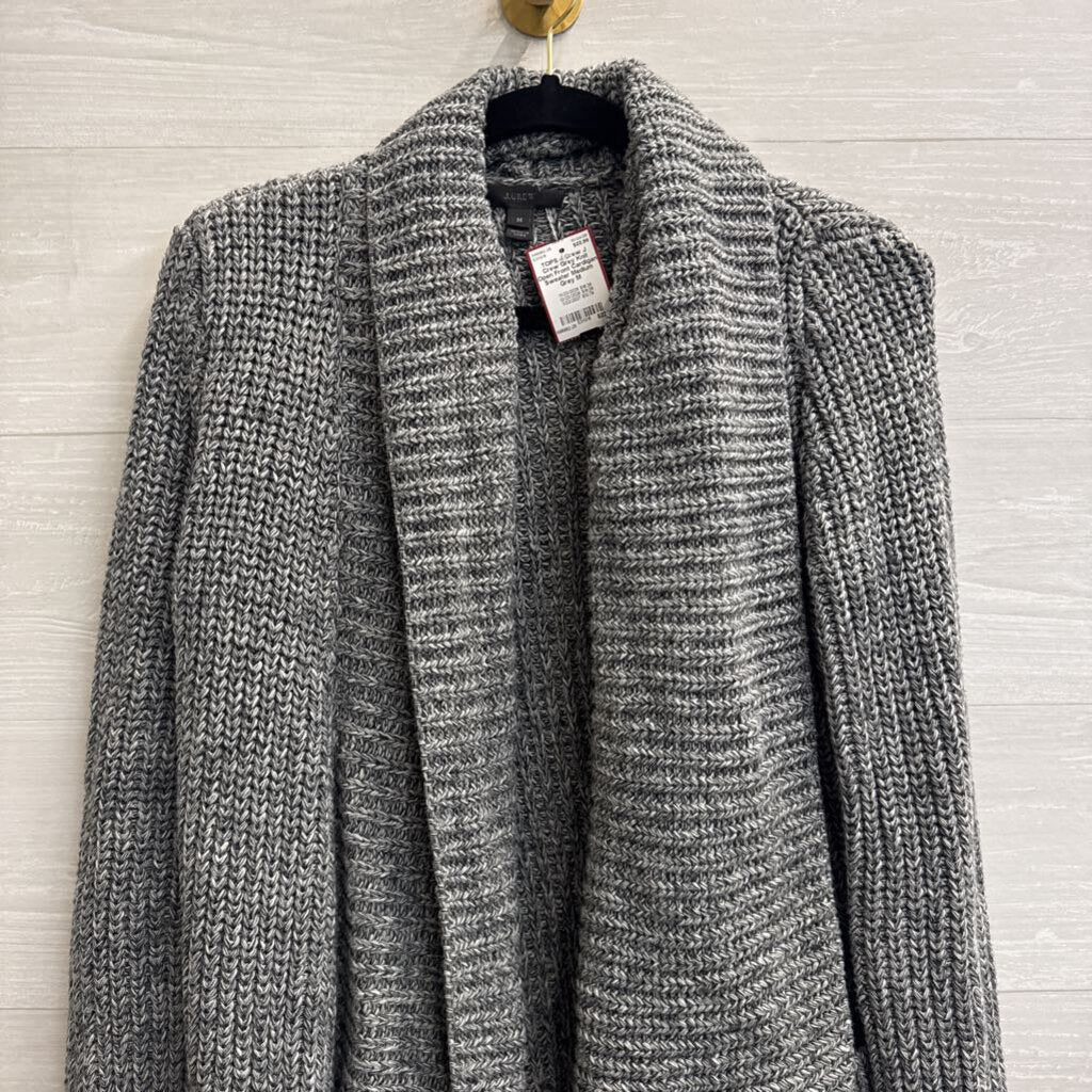 J Crew Grey Knit Open Front Cardigan Sweater Medium