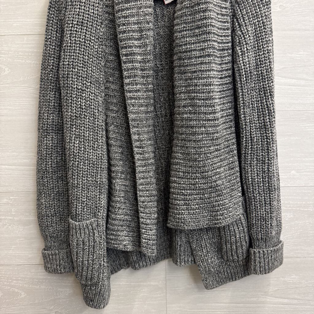 J Crew Grey Knit Open Front Cardigan Sweater Medium