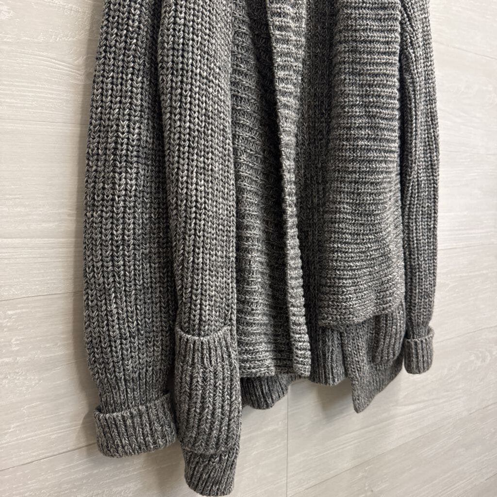 J Crew Grey Knit Open Front Cardigan Sweater Medium
