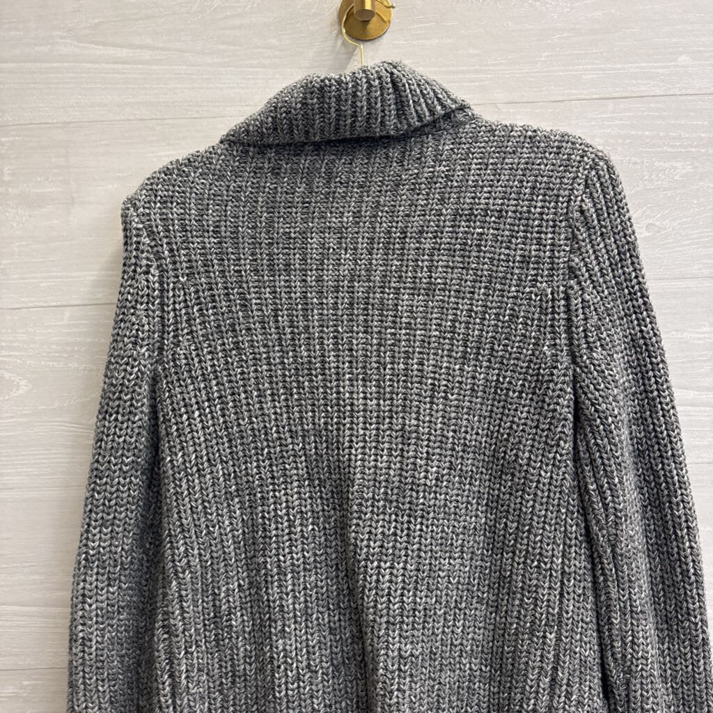 J Crew Grey Knit Open Front Cardigan Sweater Medium