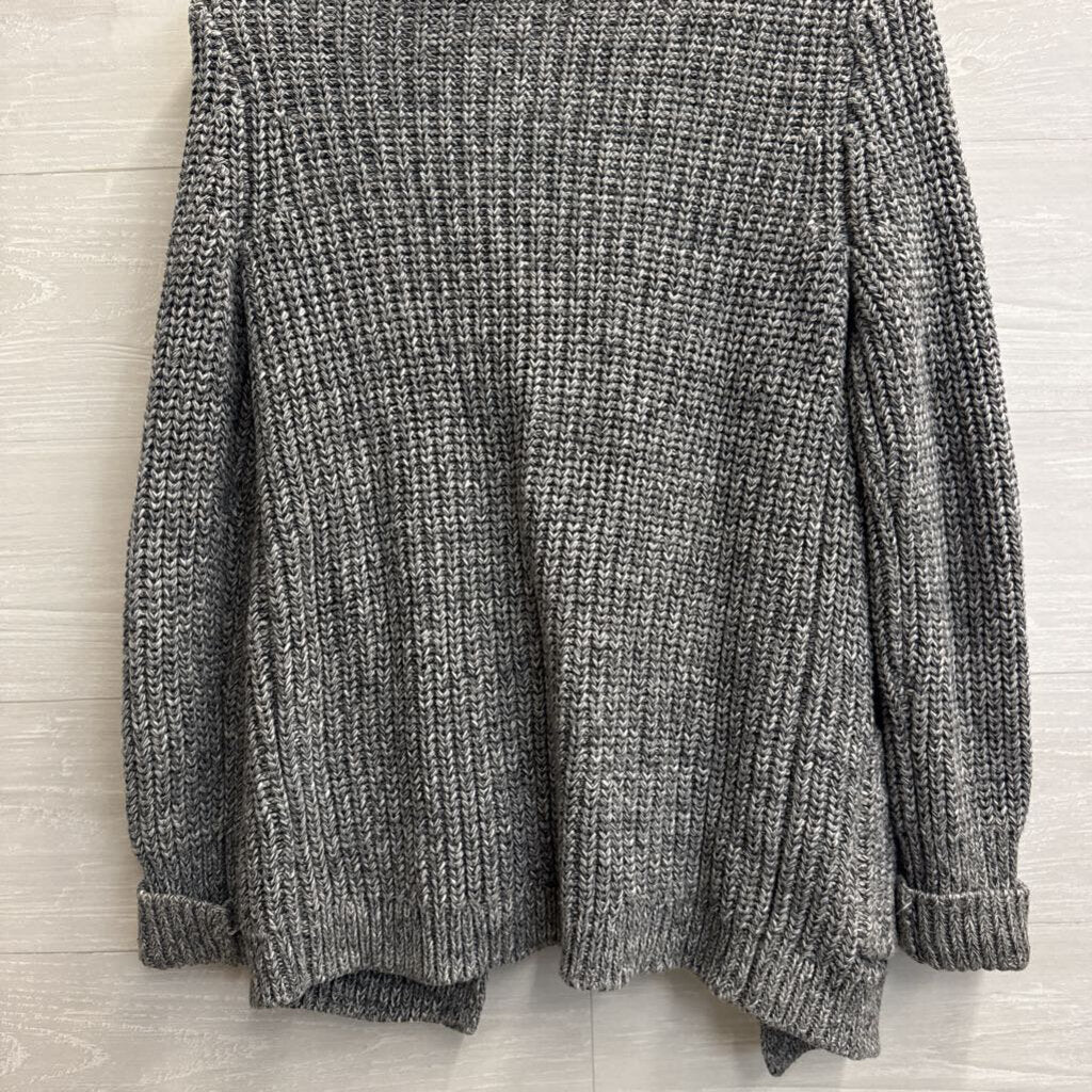 J Crew Grey Knit Open Front Cardigan Sweater Medium