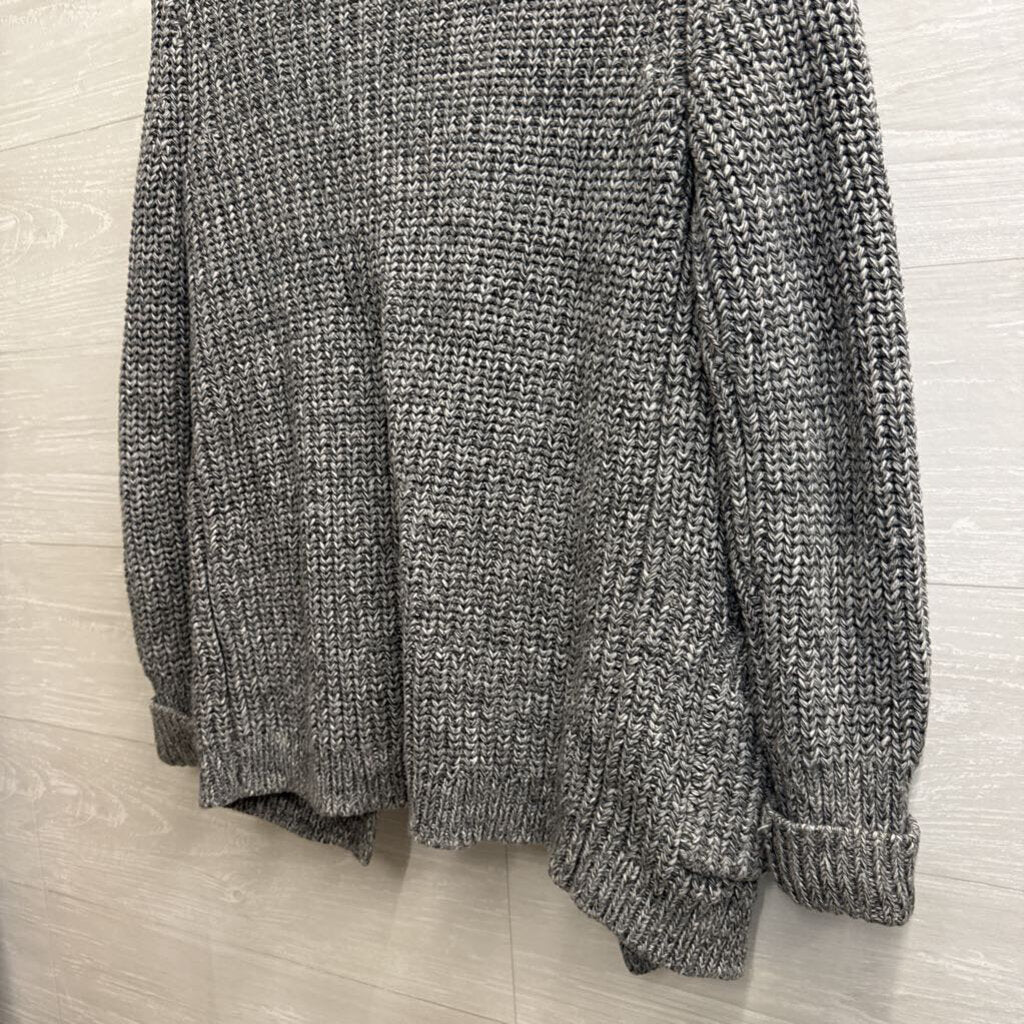 J Crew Grey Knit Open Front Cardigan Sweater Medium