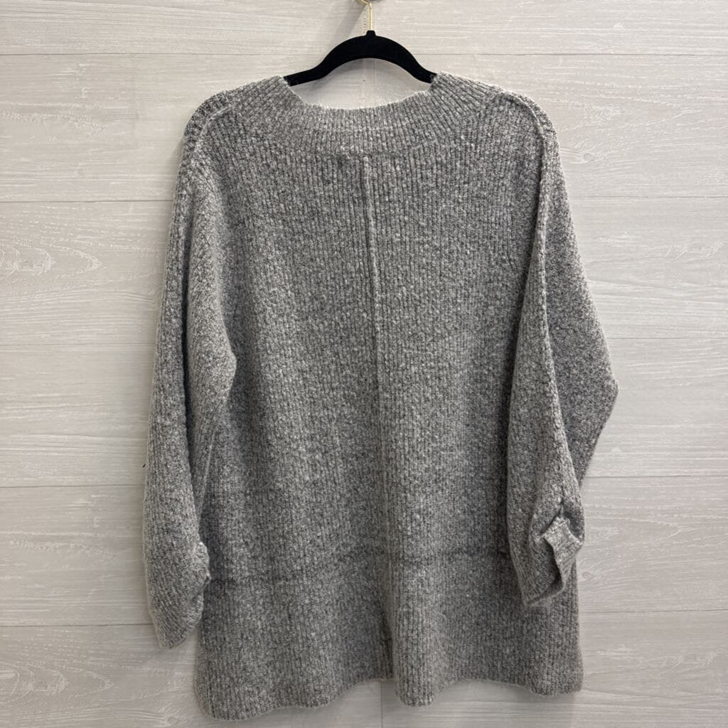 Fever Grey Soft Knit V Neck Sweater Extra Large