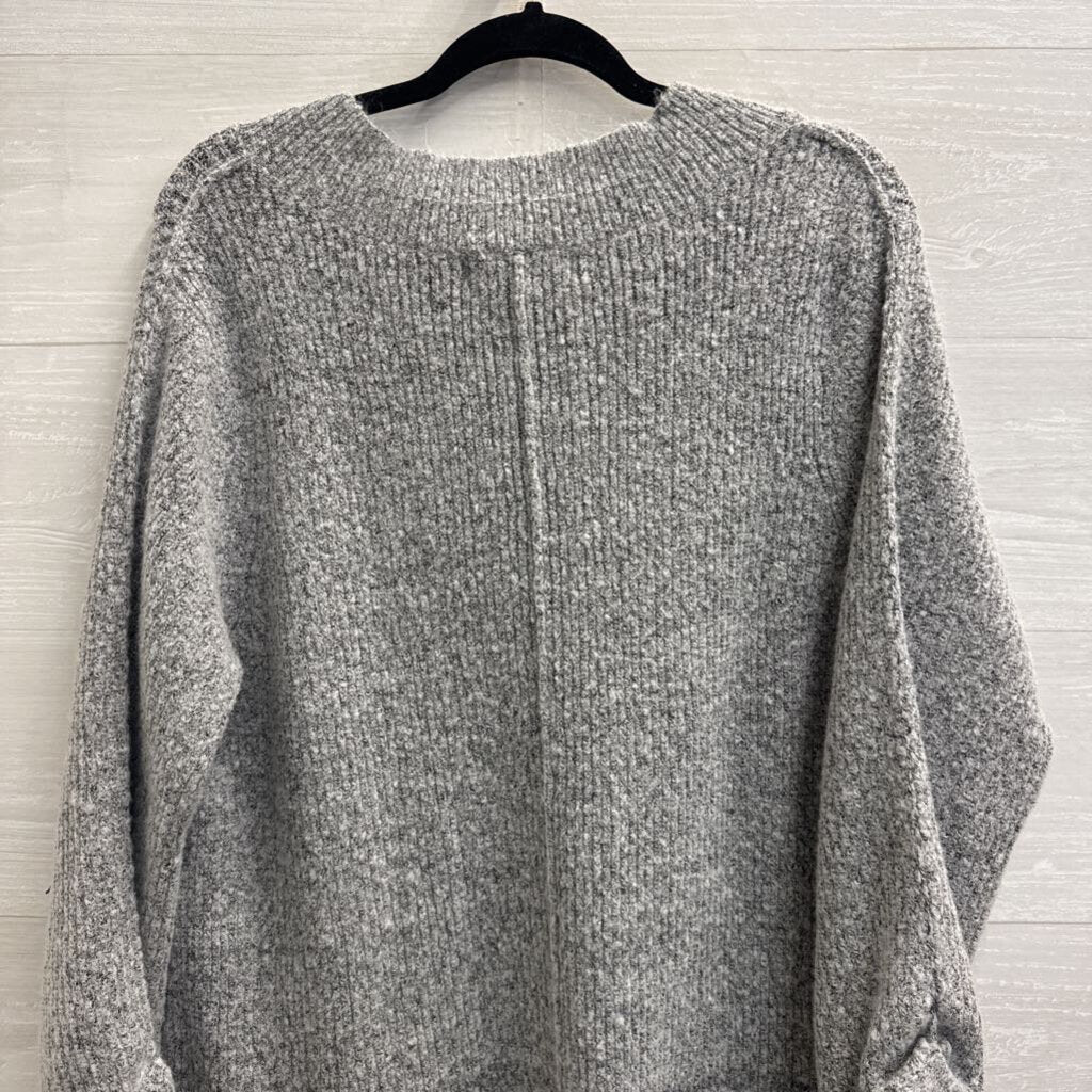 Fever Grey Soft Knit V Neck Sweater Extra Large