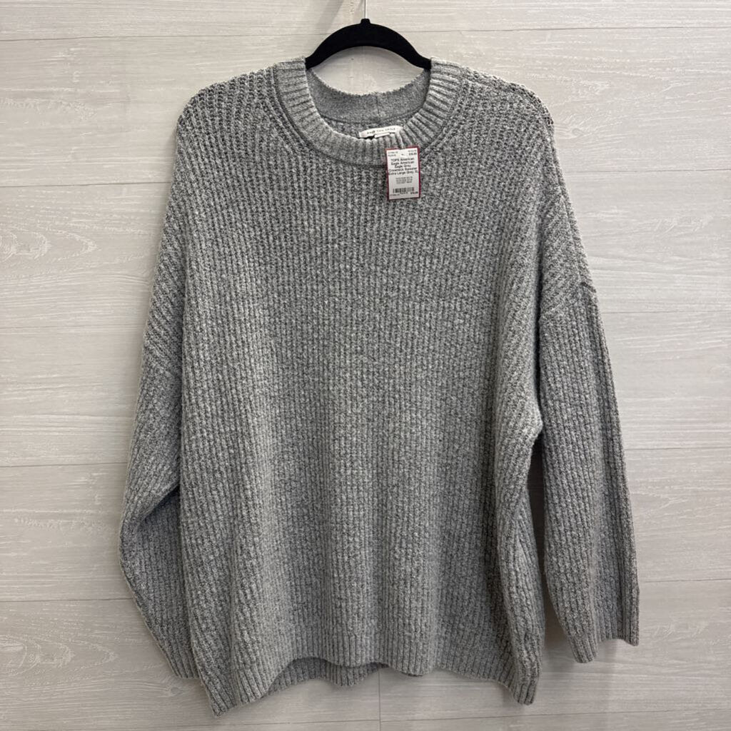 American Eagle Grey Crewneck Sweater Extra Large
