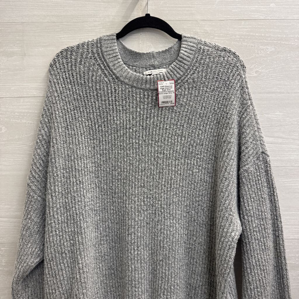 American Eagle Grey Crewneck Sweater Extra Large