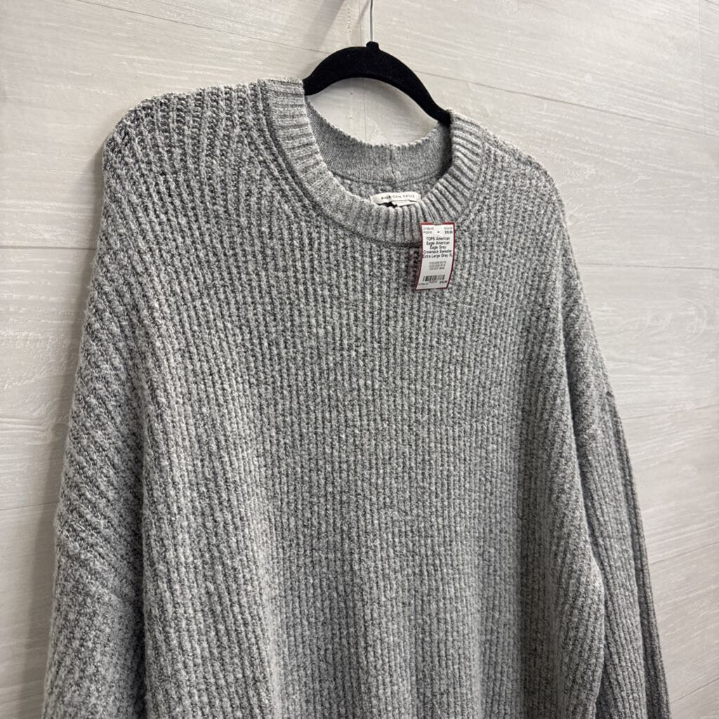American Eagle Grey Crewneck Sweater Extra Large