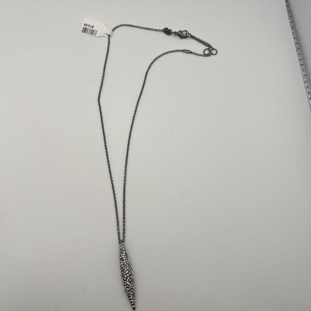 Alexis Bittar Miss Havisham Crystal Encrusted Spear Pendant Necklace