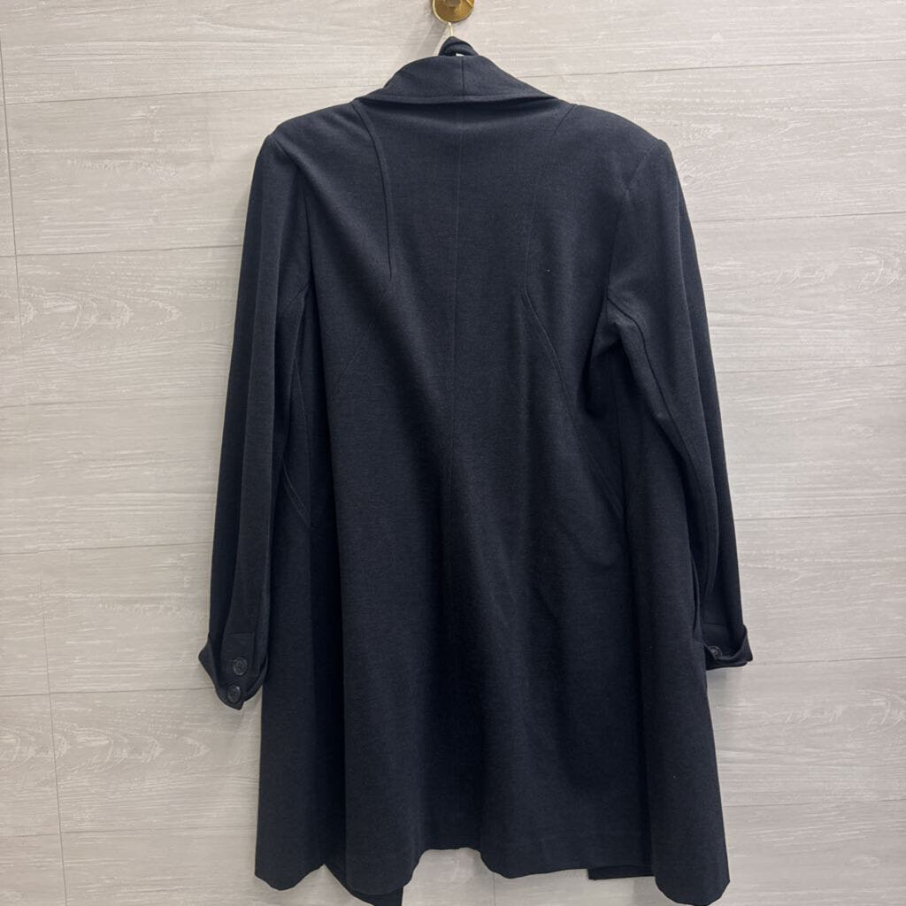 Cabi Grey Tie Waist Long Blazer Jacket Small