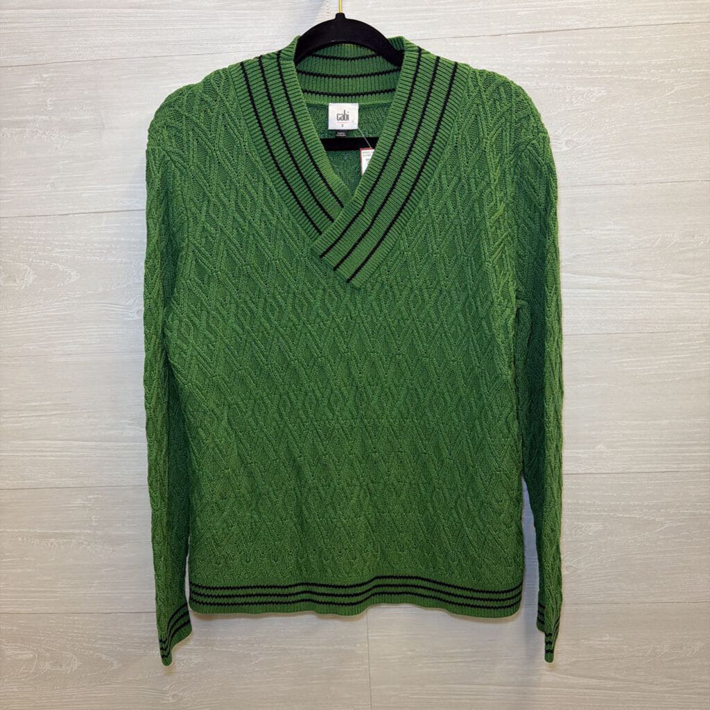 Cabi Green V Neck Sweater Small