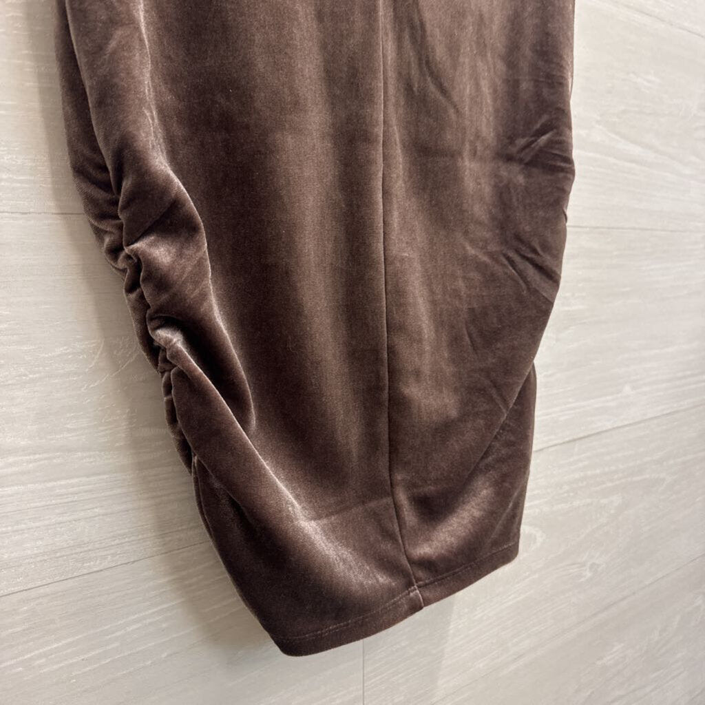 The Workshop Purple Velvet Short Sleeve Top Large