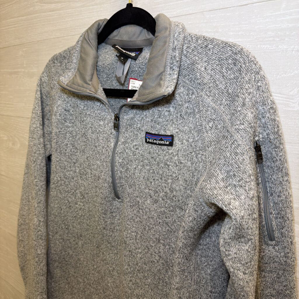 Patagonia Grey Quarter Zip Long Sleeve Pullover Medium